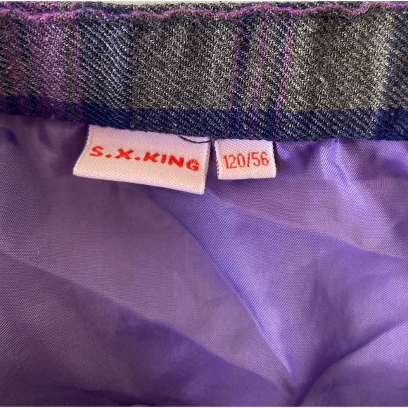 Y2K Purple & Gray Plaid Skirt - Picture 4 of 6